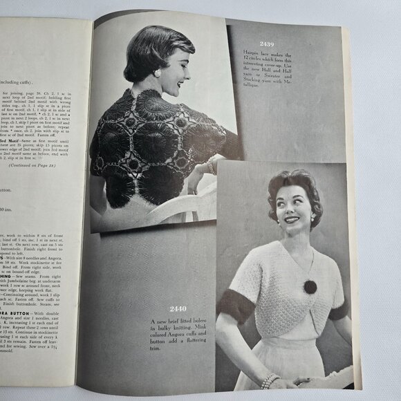 Hand Knit Fashions Bear Brand Sweaters Cardigans Dresses Suits Pattern Book Vol - Picture 14 of 16